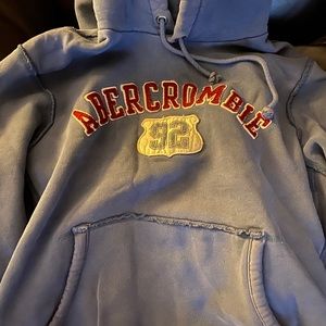 Abercrombie and Fitch hoodie blue. Size LG.